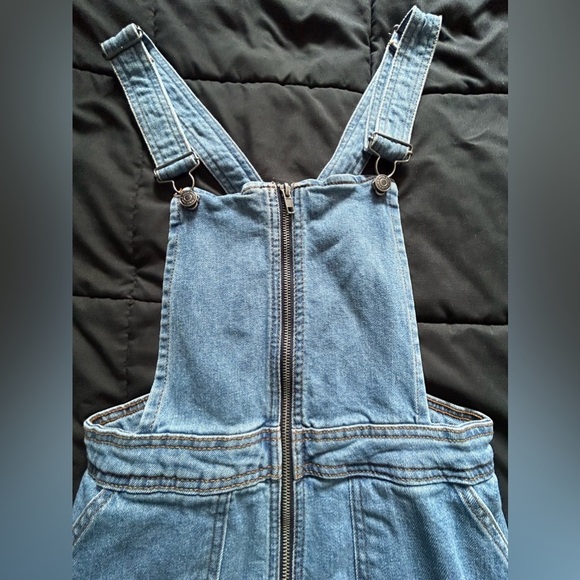 Zipper up overall denim dress - Picture 2 of 4